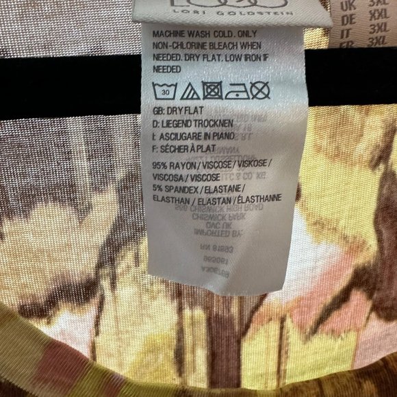 LOGO by Lori Goldstein tunic top size 2XL Yellow gold - Picture 6 of 6